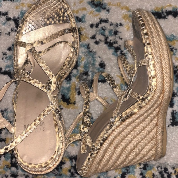Stuart Weitzman Python Wedges - Picture 2 of 2
